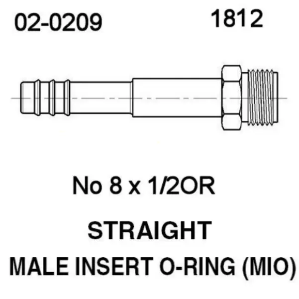 [FT-1812P] ACOPLE INSERT O RING #8