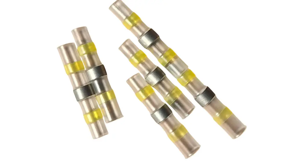 [TO-18043] CONECTOR TERMORRTRACTIL CON SOLDADURA DE ESTAÑO PARA CABLE #12 #10 AW AMARILLO BOLSA DE 100 UNIDADES