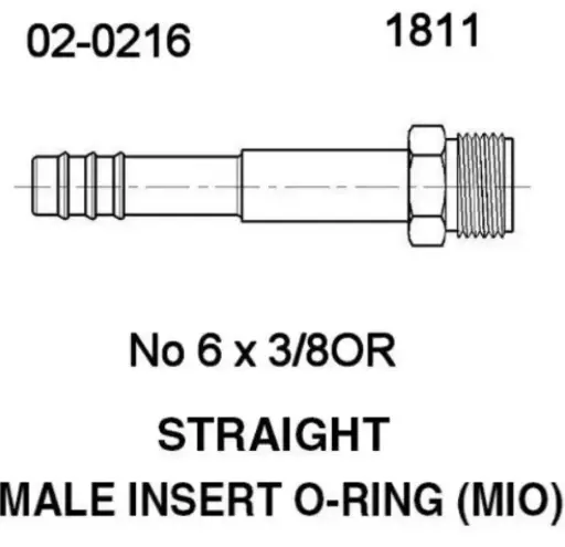 [FT-1811P] [FT-1811P] ACOPLE INSET O RING #6
