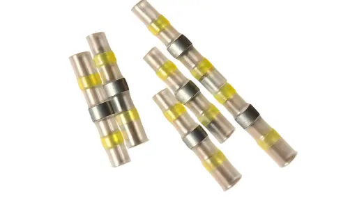 [TO-18043] [TO-18043] CONECTOR TERMORRTRACTIL CON SOLDADURA DE ESTAÑO PARA CABLE #12 #10 AW AMARILLO BOLSA DE 100 UNIDADES
